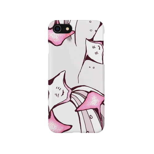 桜色のマンタ iPhone Smartphone Case