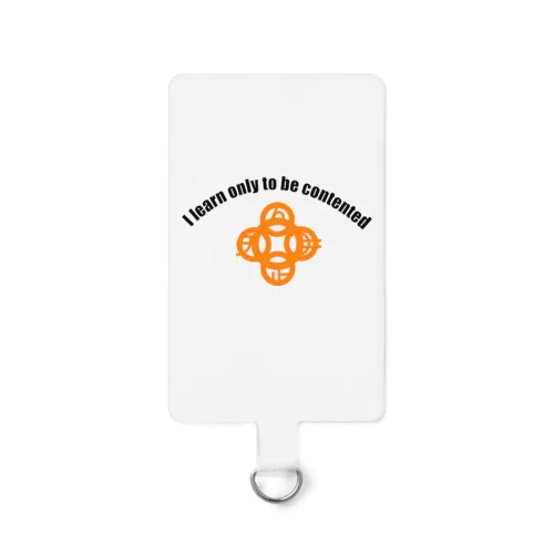 吾唯足知h.t.ショルダーアーチ橙・黒英語 Smartphone Strap