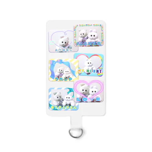 くまきちペタペタ Smartphone Strap