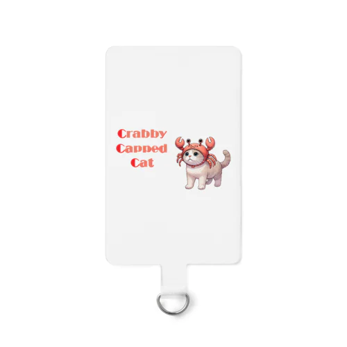 Crabby Capped Cat「カニの帽子を被ったネコ」 Smartphone Strap