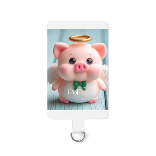 Cute Pig Angel "PoPo"  SN002 Smartphone Strap