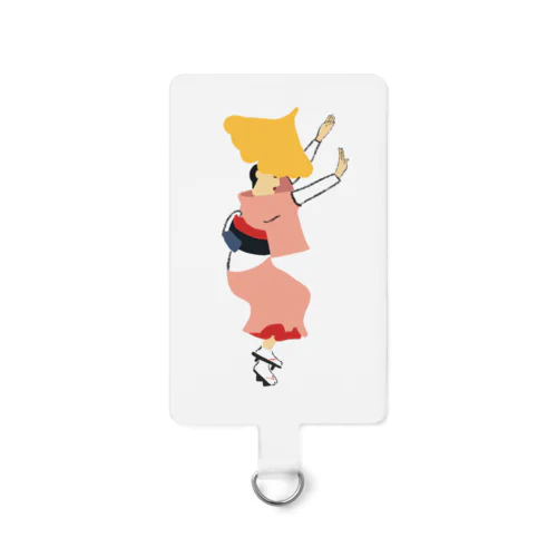 阿波踊りとイチョウ葉っぱ Smartphone Strap
