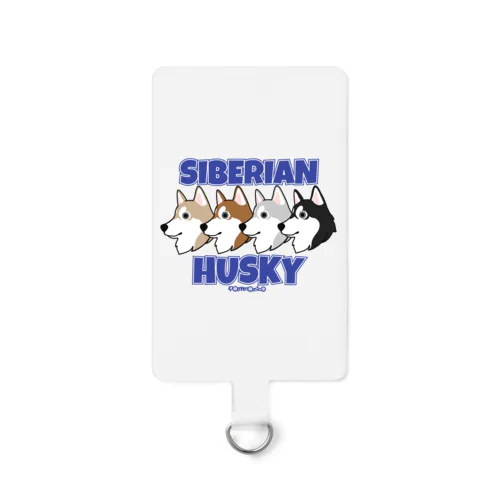 シベリアンハスキー4色 Smartphone Strap