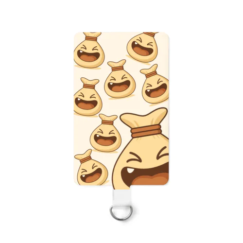 かわいい笑い袋キャラクターいっぱい-2D Smartphone Strap