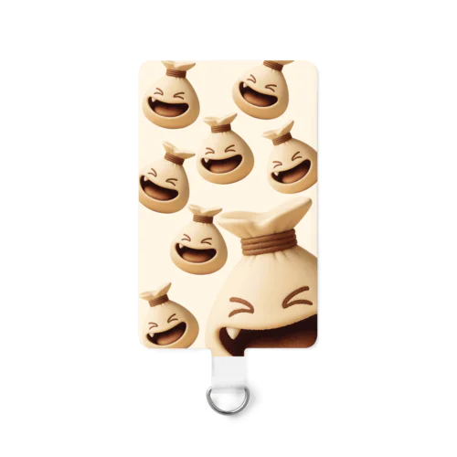 かわいい笑い袋キャラクターいっぱい-3D Smartphone Strap