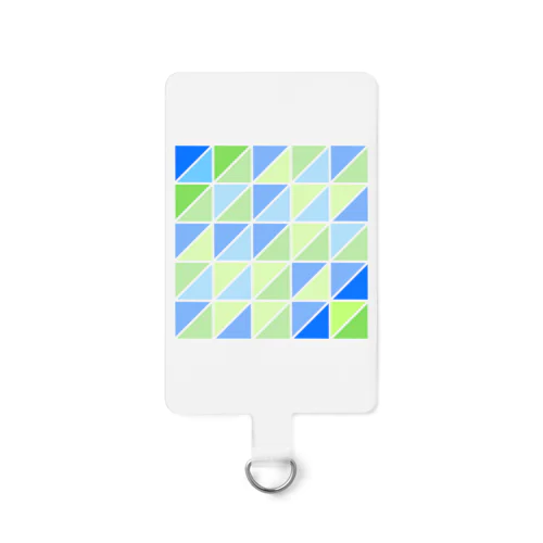 トライアングル（緑×青） Smartphone Strap