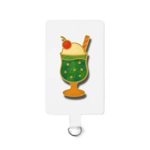 レトロピンバッジ風クリームソーダ Smartphone Strap
