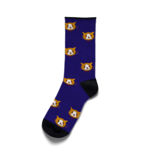 「にゃんだ？」と言う時専用のくつした◆青色系 Socks