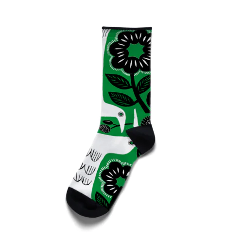 ROCCA 靴下 / ソックス -Garden-　グリーン Socks