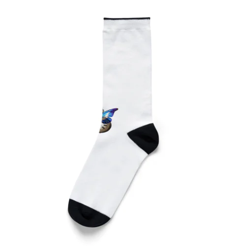 モルフォ時計2 Socks