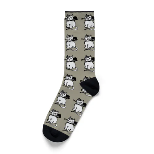 子猫ちゃん！くつした（ハイイロ） Socks