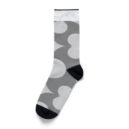 幾何学模様（モノクロと円） Socks