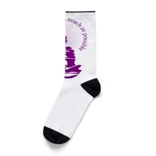 只管打坐h.t.　紫 Socks