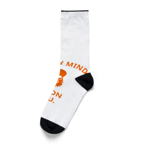 I GOT MY MIND SET ON YOU.(橙) Socks