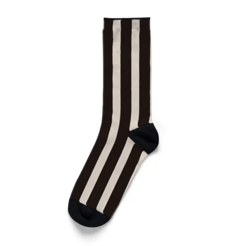 渋いシマウマ　silver zebra Socks