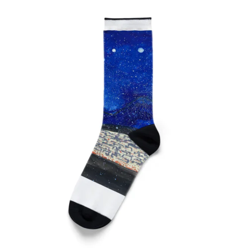 町と夜景 Socks