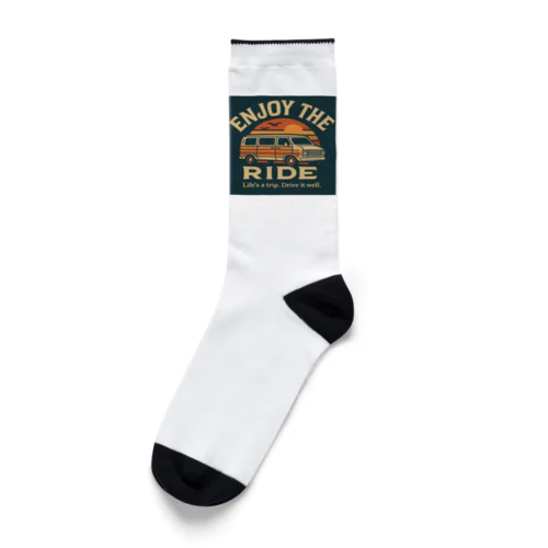 「ENJOY THE RIDE ヴィンテージバンTシャツ」 Socks