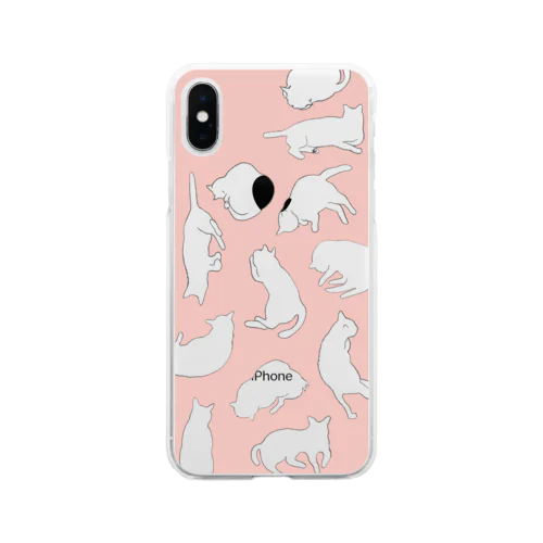 猫のシエスタ Soft Clear Smartphone Case