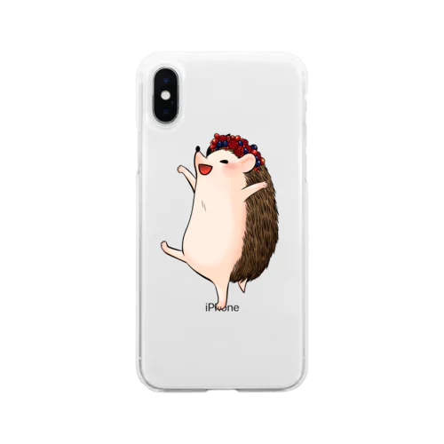 ベリーとハリネズミさん Soft Clear Smartphone Case