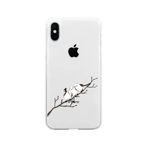 シマエナガだんご　クリア Soft Clear Smartphone Case