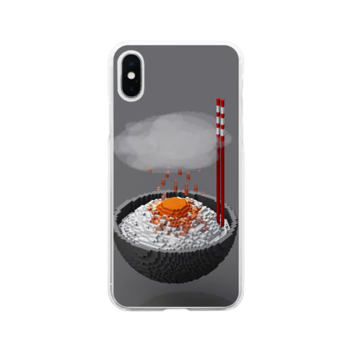 卵かけごはんの雨/TKG's rain Soft Clear Smartphone Case