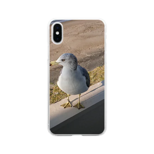 カモメが、飛ぶ？ Soft Clear Smartphone Case