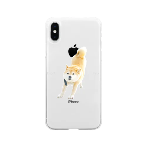 伸びるinu Soft Clear Smartphone Case