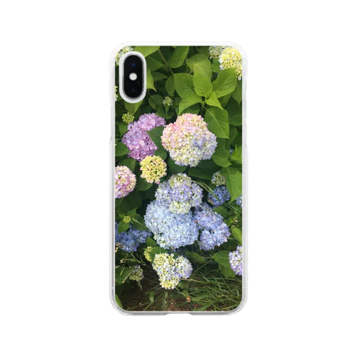 紫陽花 Soft Clear Smartphone Case