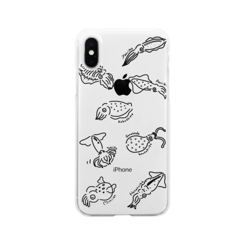 いかちゃん大集合 Soft Clear Smartphone Case