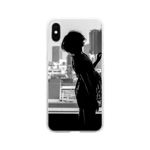 モノクロiphonecase Soft Clear Smartphone Case