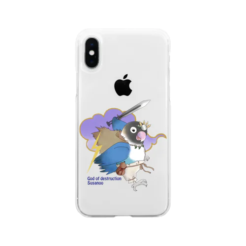 ボタンインコ（破壊神スサノオ） Soft Clear Smartphone Case