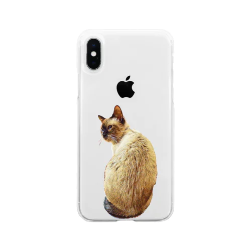 ついてきてる？_syamm Soft Clear Smartphone Case