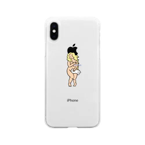 サウナヴィーナスロゴ【サウナガスキ】 Soft Clear Smartphone Case