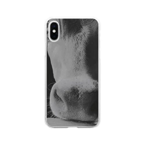 limited　cow Collection Soft Clear Smartphone Case