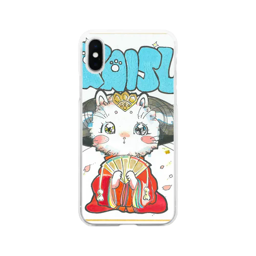 シュガパレ クリアスマホケース（オッドアイ らいす お雛様） Soft Clear Smartphone Case