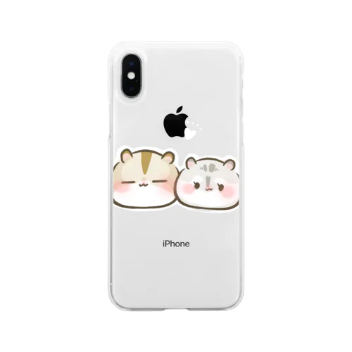もちおくんとオスカルくん Soft Clear Smartphone Case