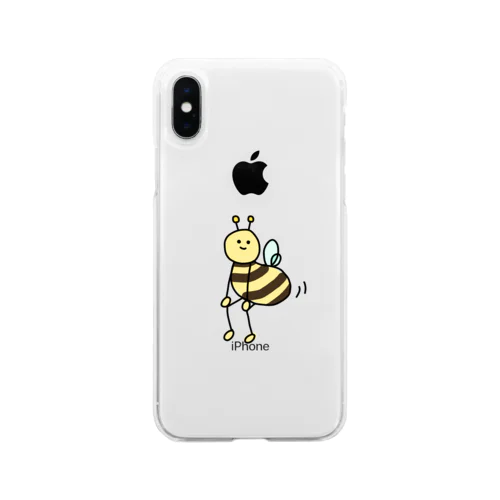 トゥワークするハチ Soft Clear Smartphone Case