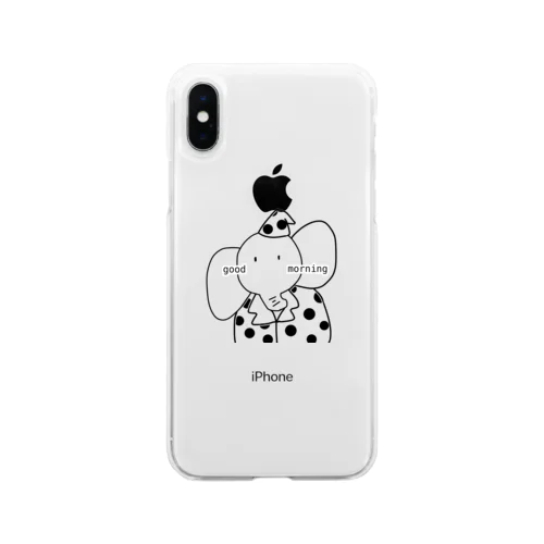 めざめゾウ Soft Clear Smartphone Case