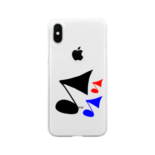 おんぷみっつ Soft Clear Smartphone Case