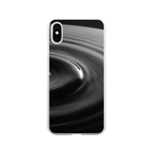 Ripples, ​black liquid. Soft Clear Smartphone Case