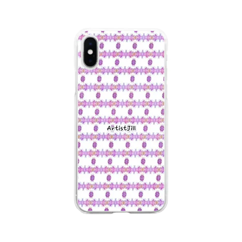 苺ピンクちゃん(縦長) Soft Clear Smartphone Case