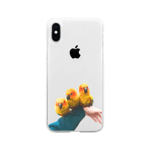 インコ Soft Clear Smartphone Case