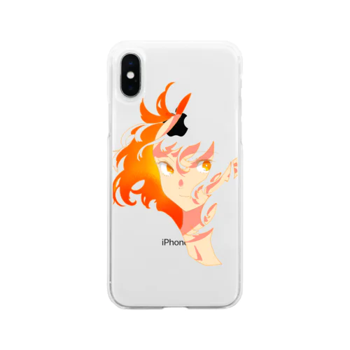 メラメラ! Soft Clear Smartphone Case