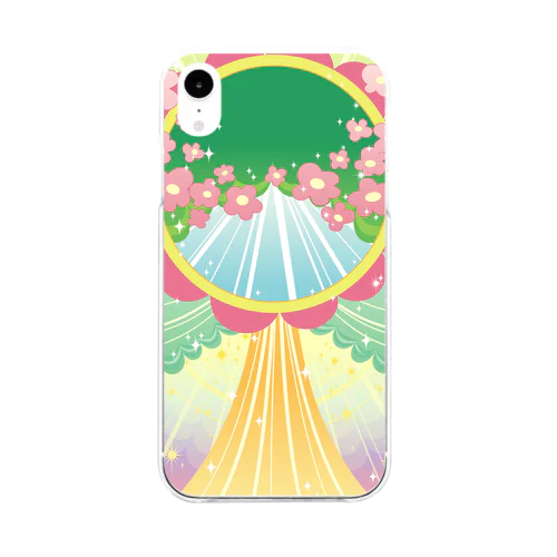 菩提樹で悟りを開こう！背景 Soft Clear Smartphone Case