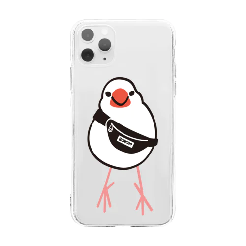 ウエストポーチの文鳥 Soft Clear Smartphone Case