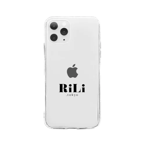 ロゴブラック Soft Clear Smartphone Case