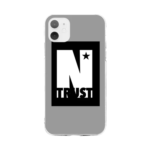 N☆TRUSTスマホケース（グレー） Soft Clear Smartphone Case