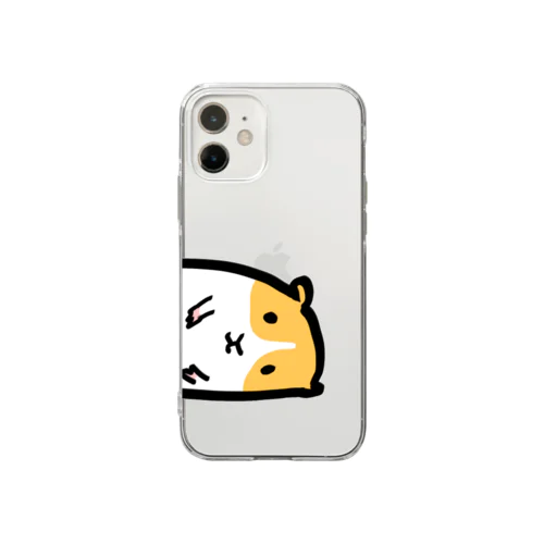 ひょっこり無気力モルモット Soft Clear Smartphone Case