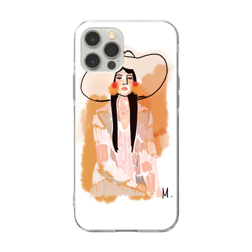 強い眼差し Soft Clear Smartphone Case