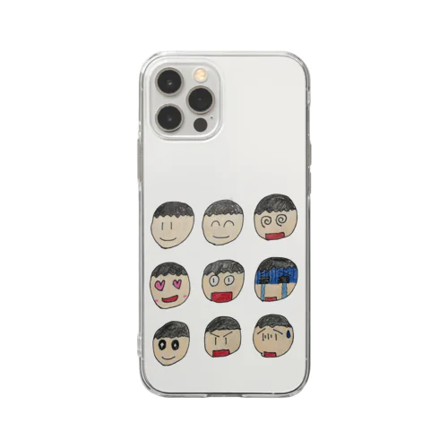 こうちゃんの顔９連発！ Soft Clear Smartphone Case